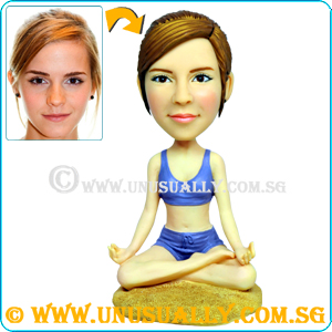 Custom 3D Female In Yoga Posture Figurine